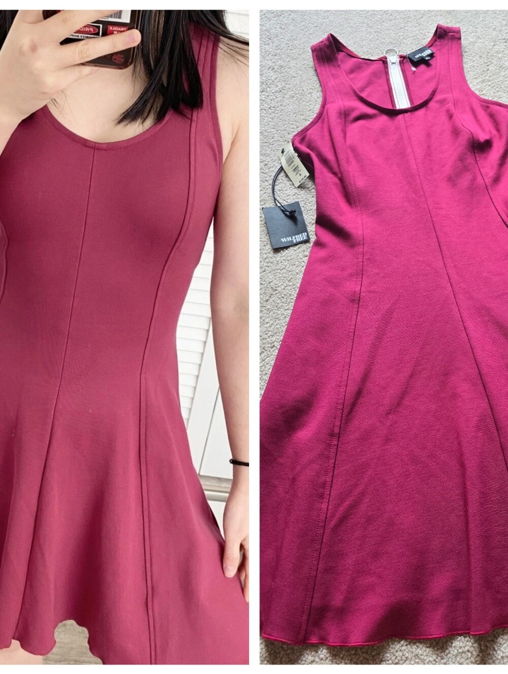 Wilfred Free NWT $135 Wilfred Free Zimmer Dress In Dark Hibiscus Size 6